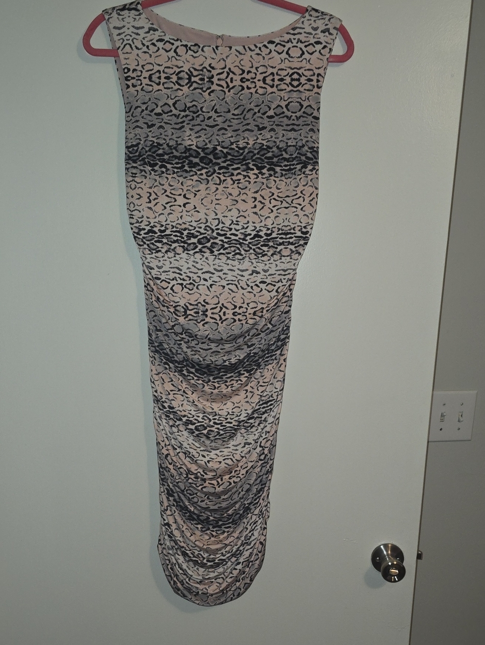 Cache Pink and Black Maxi Bodycon Skirt